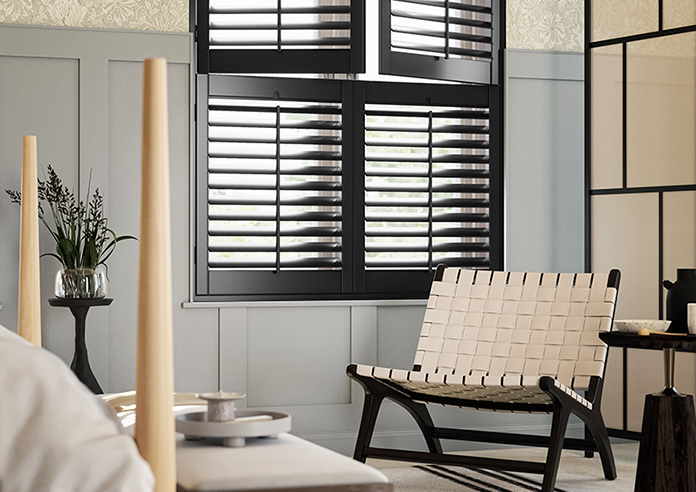 Bromley, Midnight Black - Tier on Tier Plantation Shutter - Image 5